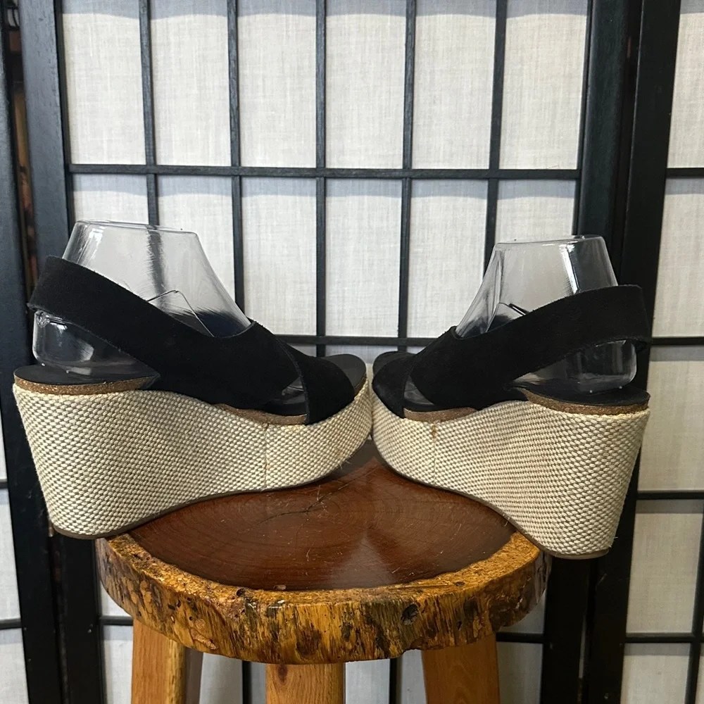 Pedro Garcia Black Suede Espadrilles EUC Made in Spain 🇪🇸 Size 39